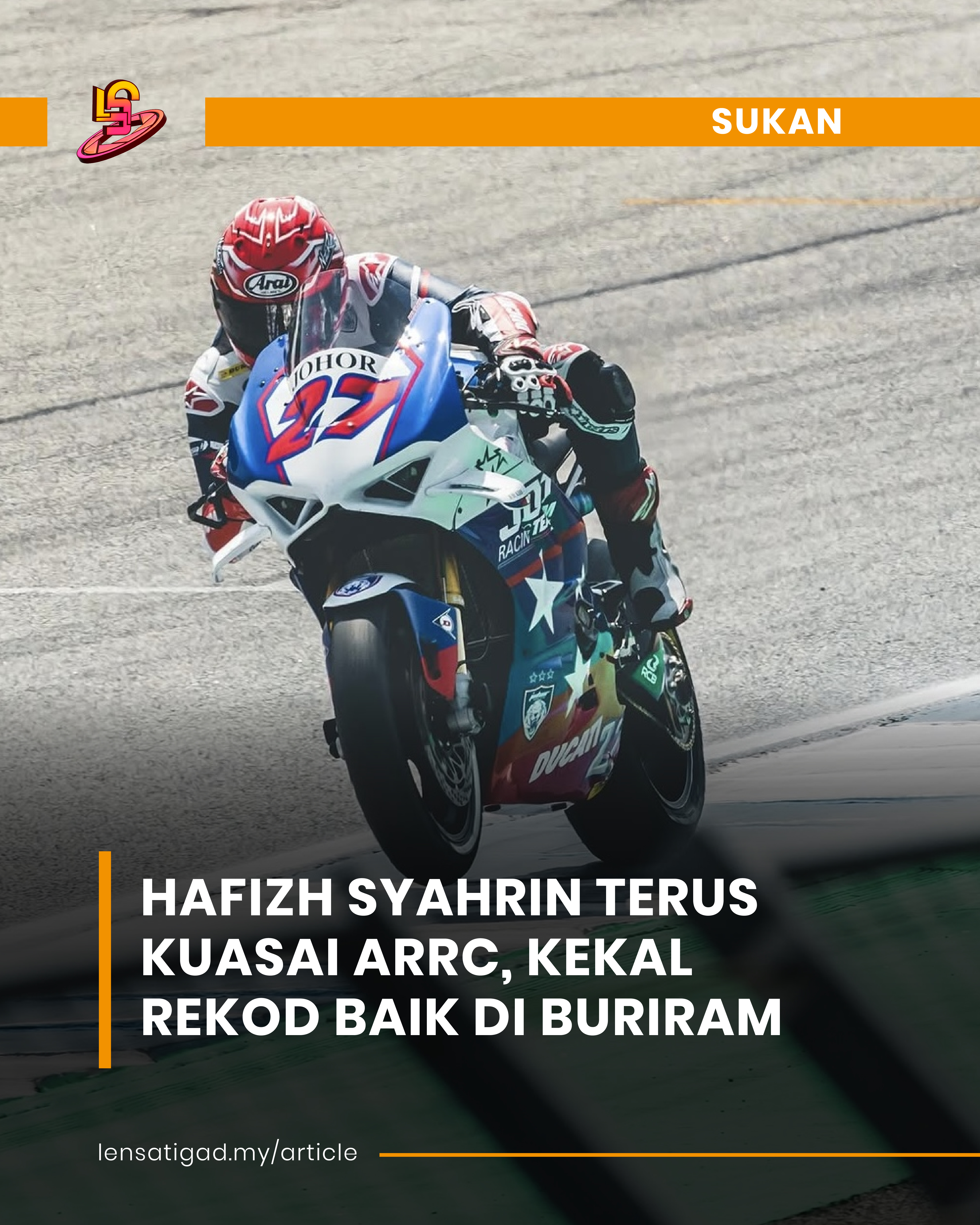 HAFIZH SYAHRIN TERUS KUASAI ARRC, KEKAL REKOD BAIK DI BURIRAM